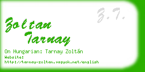 zoltan tarnay business card