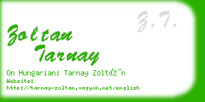 zoltan tarnay business card